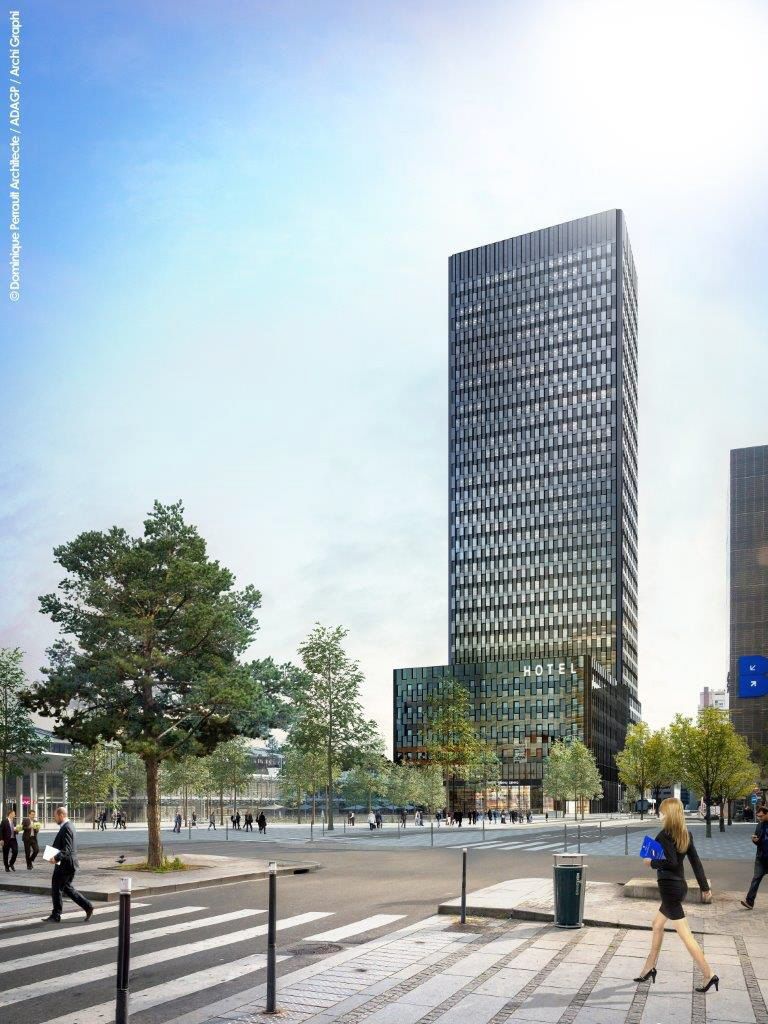 Vinci a déposé une demande de permis de construire pour cette Two Lyon située à deux pas de la part-Dieu. Photo Le Progrès/ Dominique PERRAULT Architecture