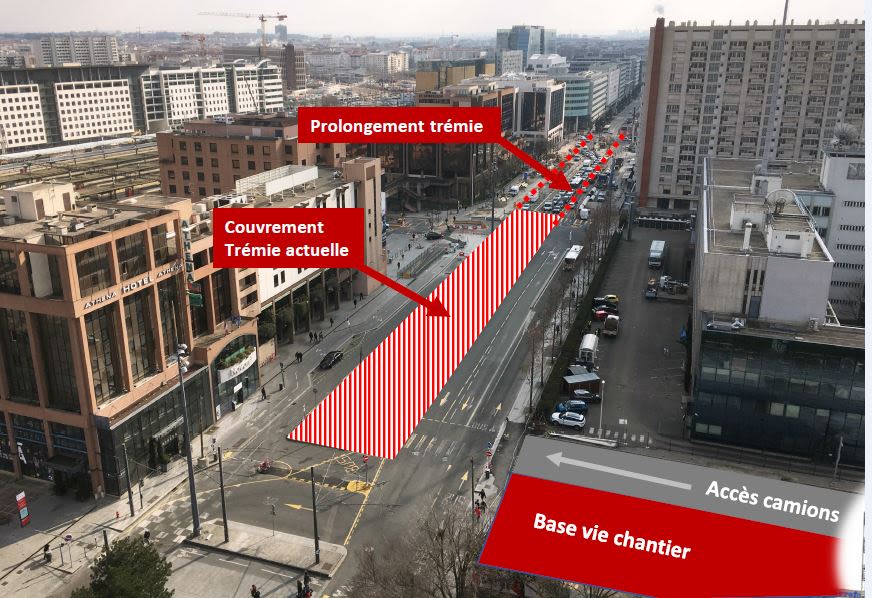 Le futur boulevard Vivier-Merle. Photo Le Progrès/ Horoma-L'AUC