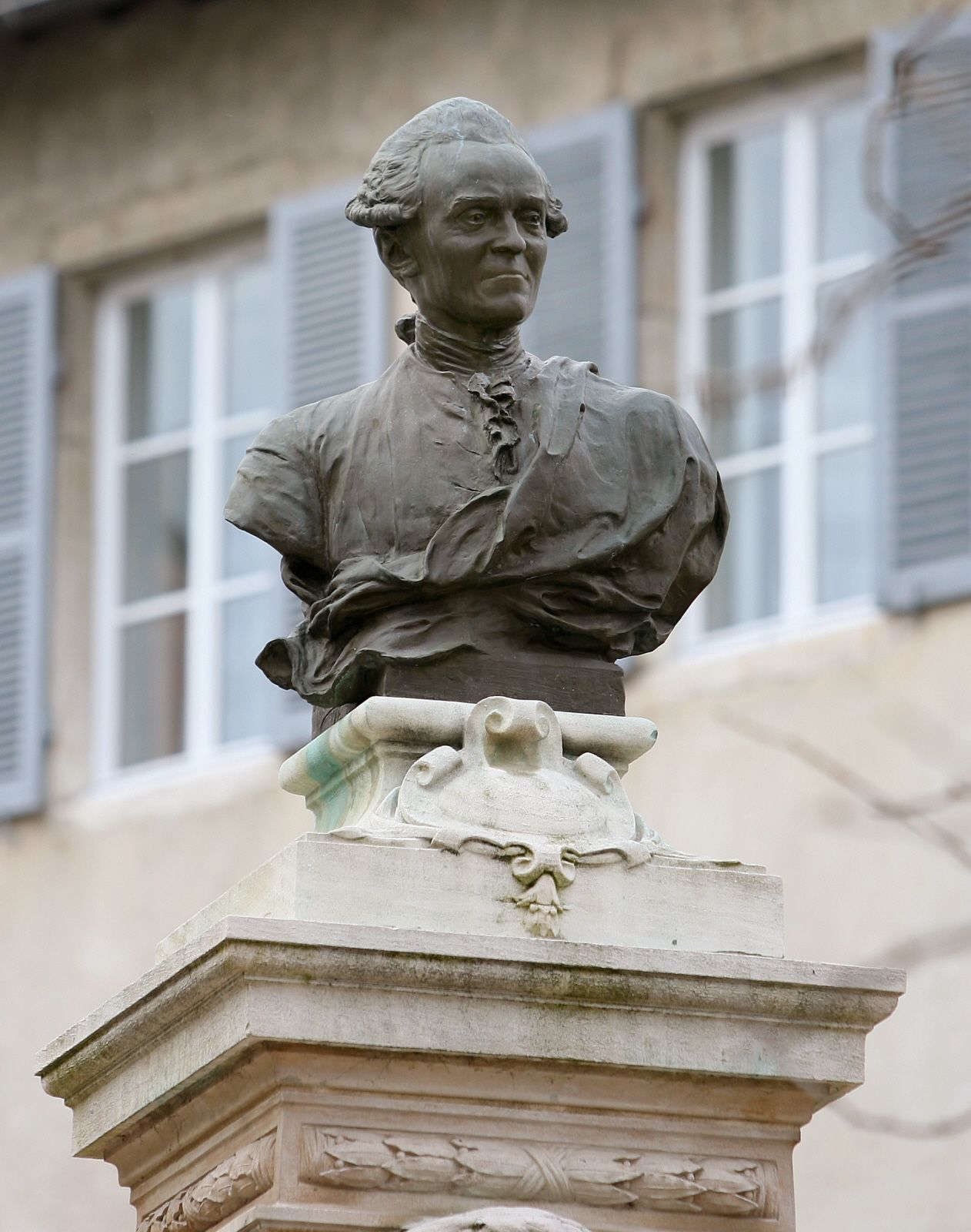 Buste de Lalande, à Bourg-en-Bresse. Photo Le Progrès/ Laurent THEVENOT