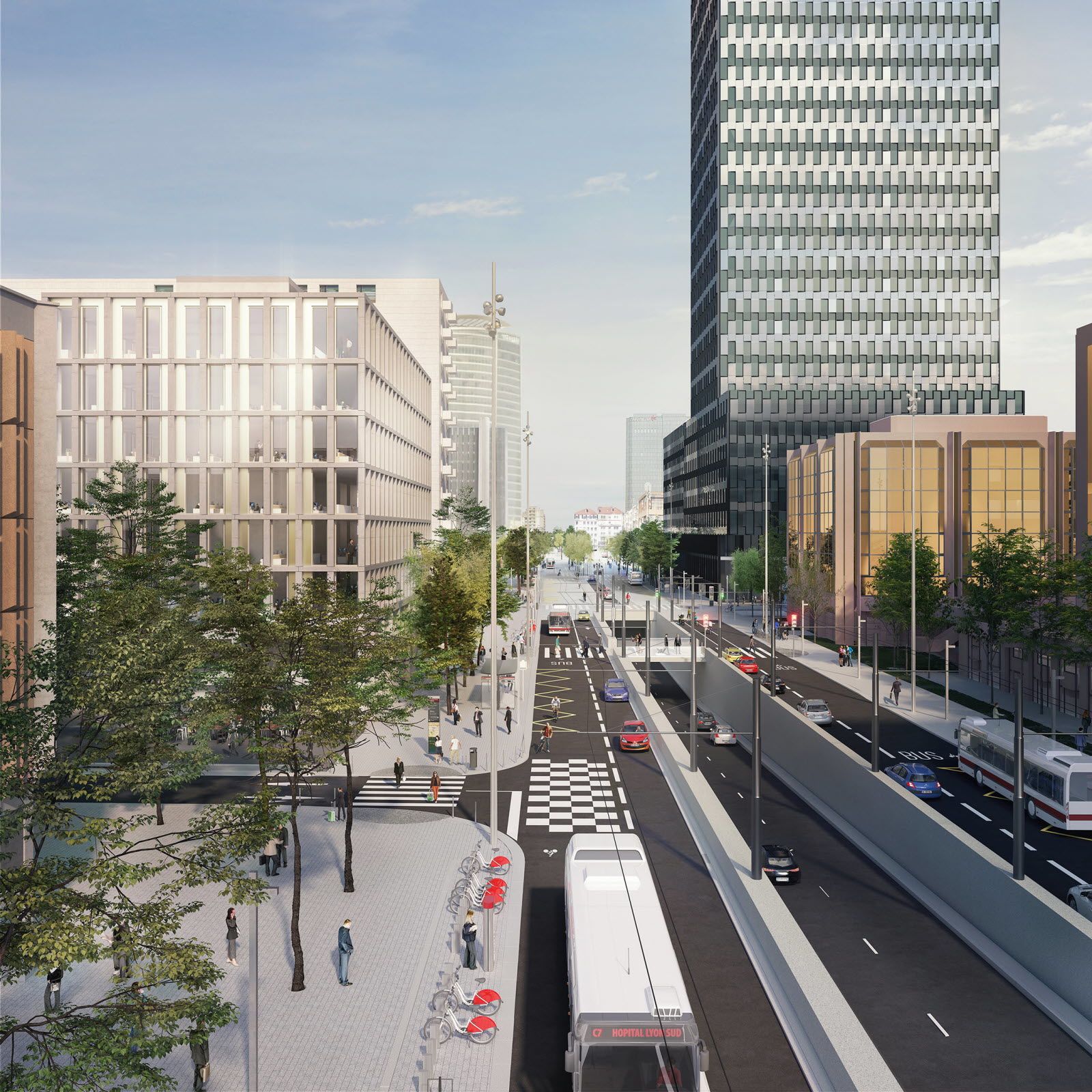 Le futur boulevard Vivier-Merle. Photo Le Progrès/ Horoma-L'AUC