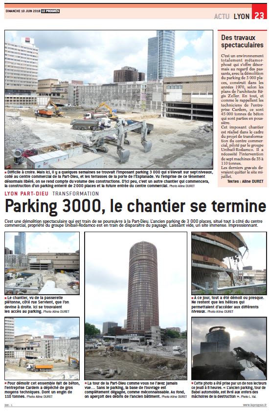 Edition du Progrès de Lyon, 10 juin 2018