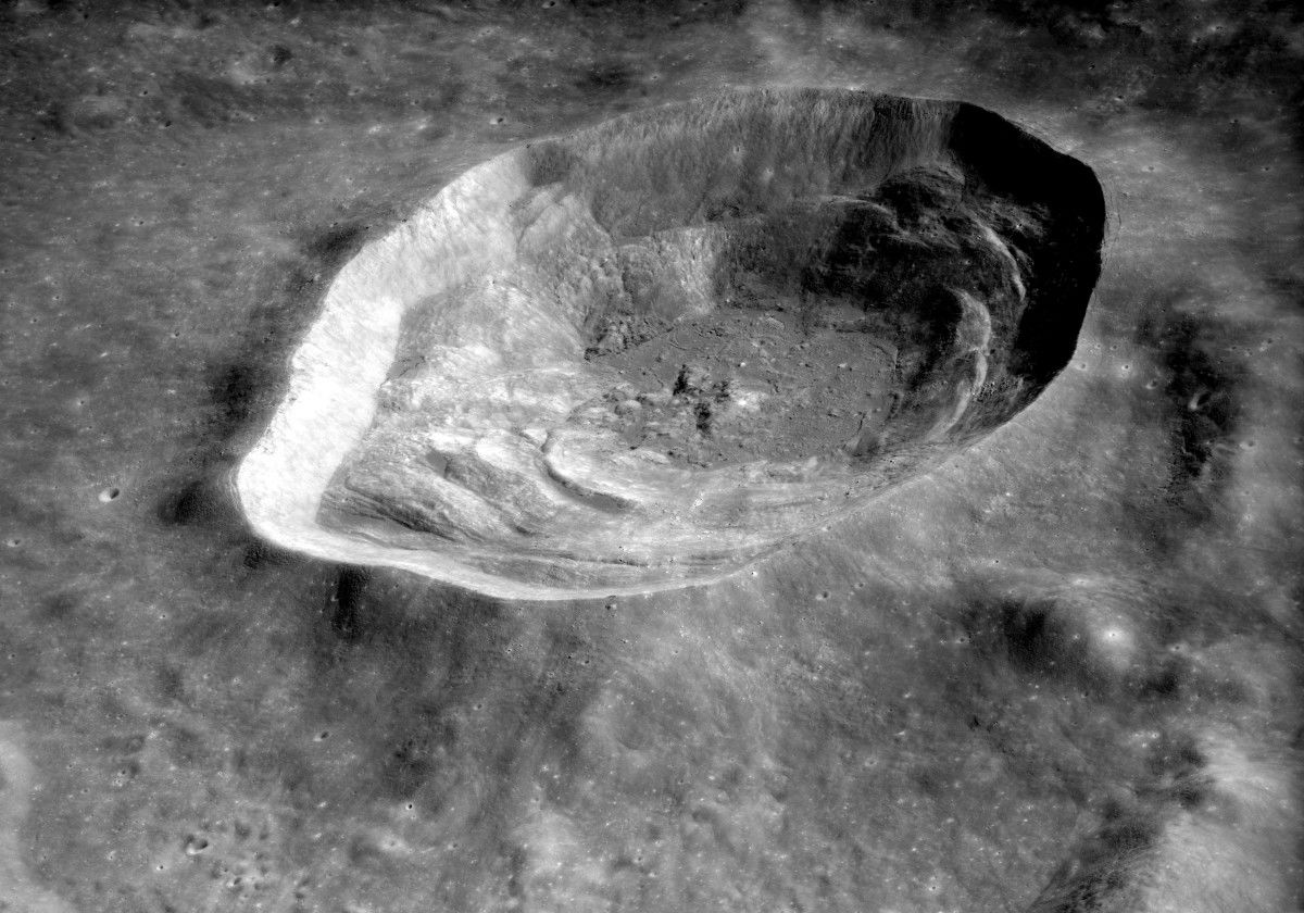Le cratère Lalande. Photo domaine public/ NASA