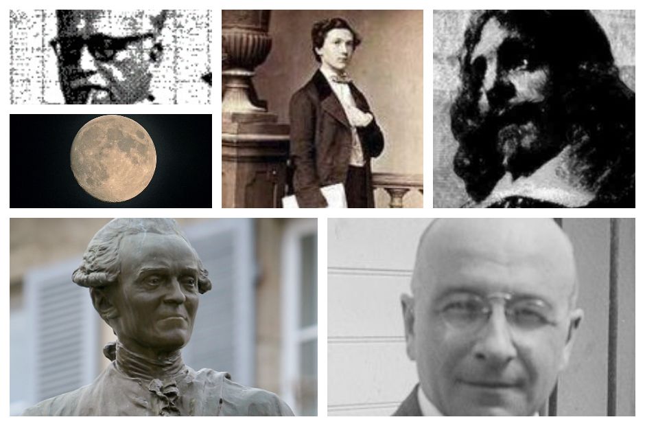 Daniel Barbier, Jean Chacornac, Girard Desargues, Etienne Bobillier, Jérôme Lalande et Alexis Carrel ont donné leur nom à un cratère lunaire. Photos Le Progrès/ DR