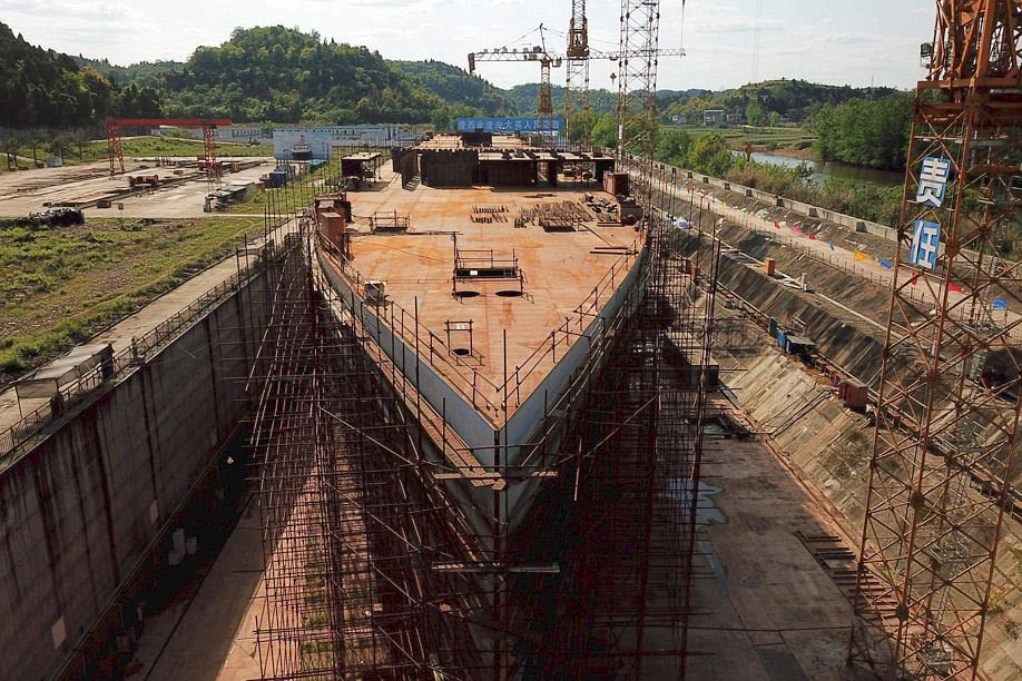 La réplique du Titanic, encore en construction en Chine, sera une copie identique du bateau originel. Photo Noel CELIS/AFP