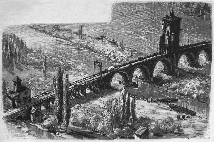 Le pont du Rhône datant du Moyen-âge.