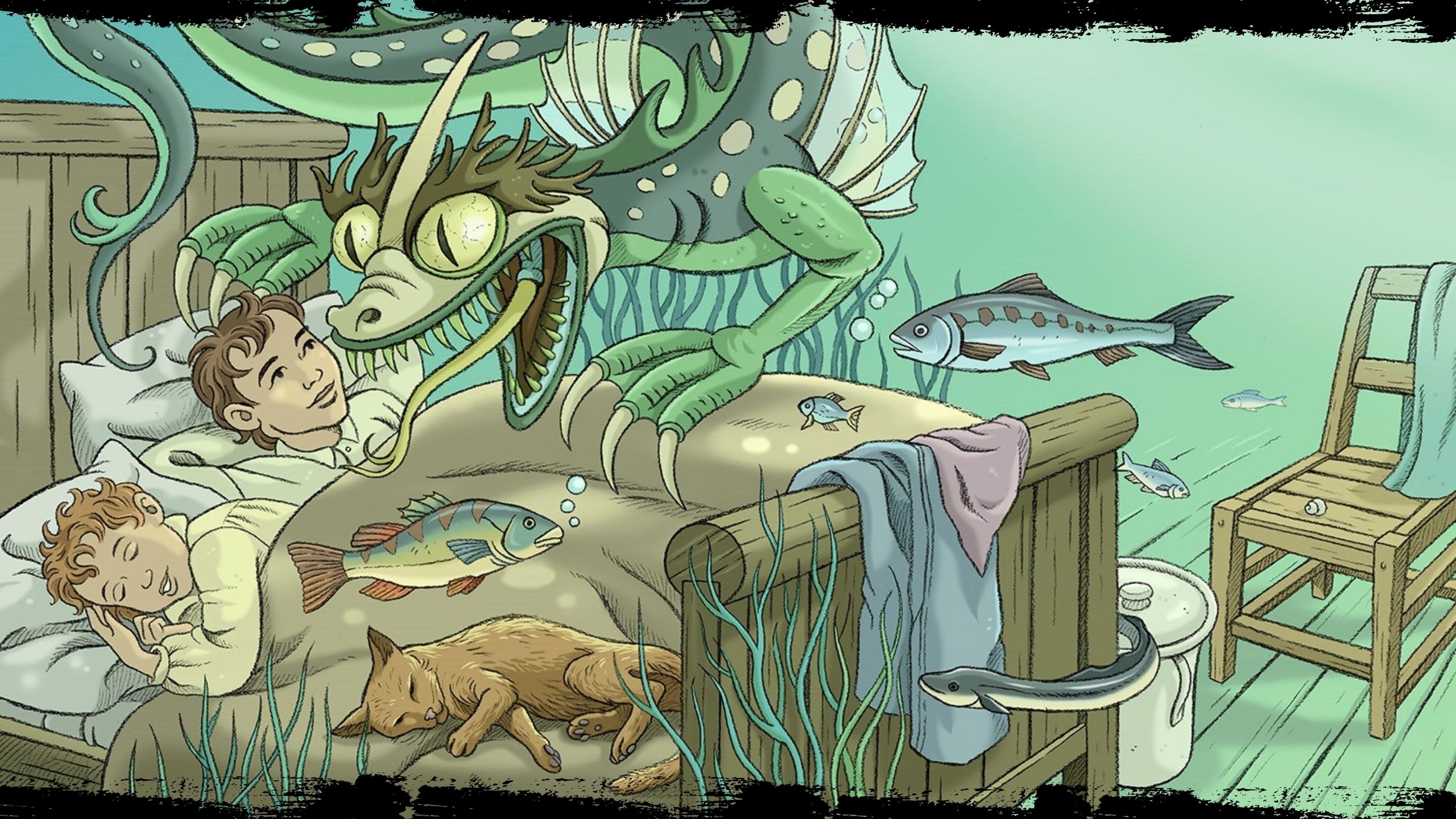 Dessin Catherine Chion - Album illustré Jean du Rhône : à l'époque de la batellerie à cheval